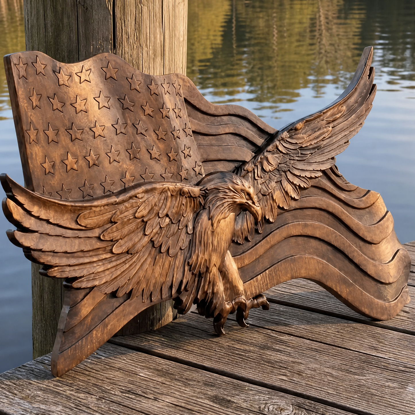 Wings of Freedom" – Handcrafted Wooden Art