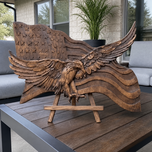 Wings of Freedom" – Handcrafted Wooden Art