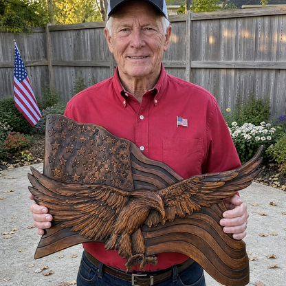 Wings of Freedom" – Handcrafted Wooden Art